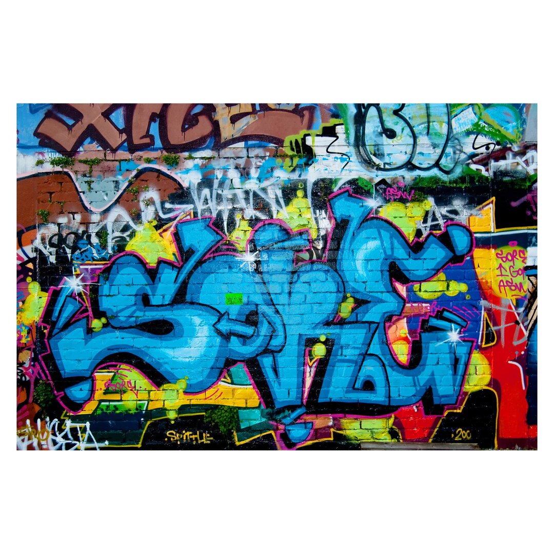 Strukturierte Tapete Colours of Graffiti 2,25 m x 336 cm