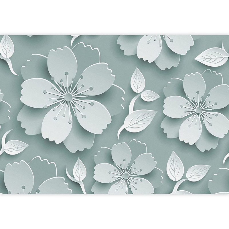 Jungle Lily Flowers Wall Mural, 66" L x 96" W