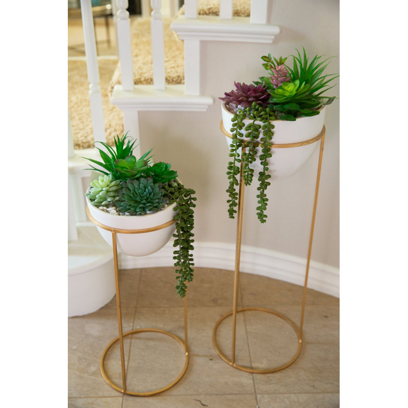 Plante grasse artificielle en pot