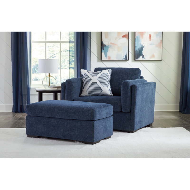 Ensemble de revêtement 2 pièces Grassmoor, Polyester bleu