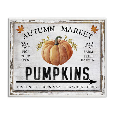 «Autumn Market with Arrow», art mural sur toile par Creatif Belle