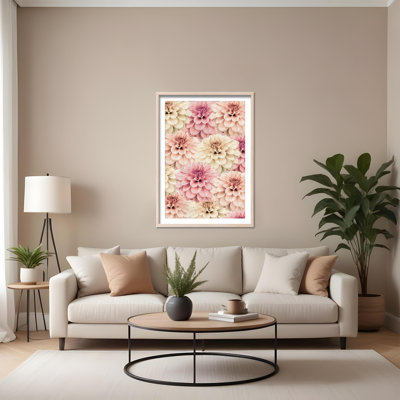 «Nature Inspired Dahlia» par Stephane Pecqueux - Œuvre d'art encadrée sur papier