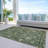 Echo Green Washable Indoor-Outdoor Rug - -455538336