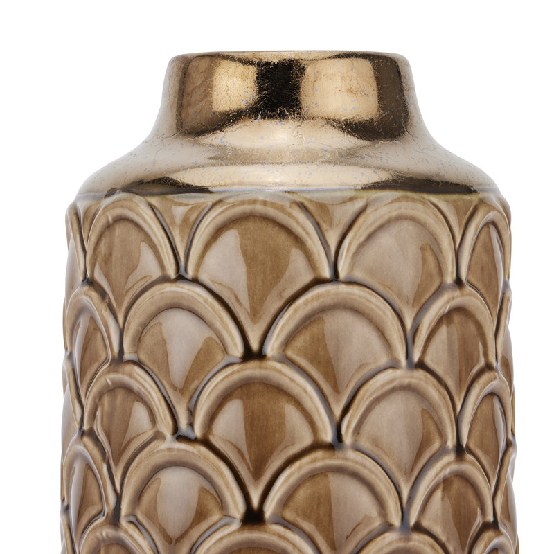 Albertson Handmade Ceramic / Porcelain Decorative Urns & Jars, Brown, 28cm H x 17cm W x 17cm D