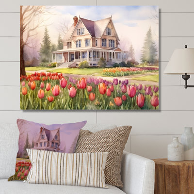 " Countryside Tulip Flowers Field I "