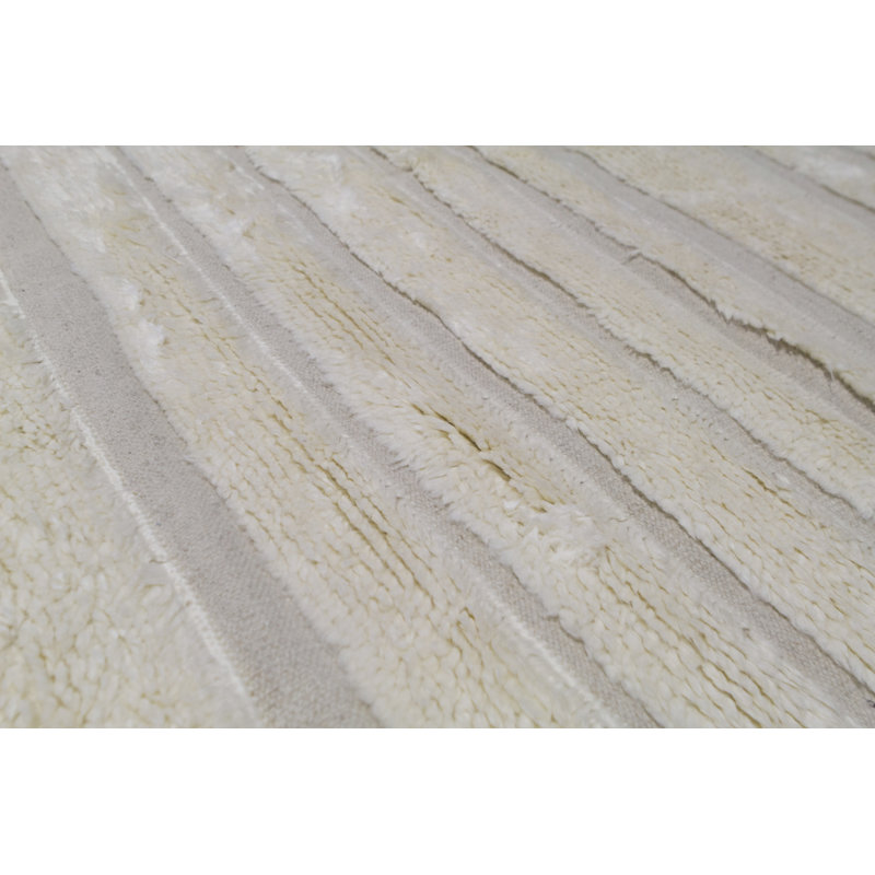 Tapis ivoire noué à la main de haute qualité, Rectangle 6 pi x 9 pi
