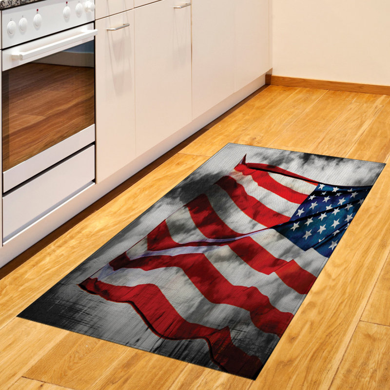 Tapis décoratif en polyester à haute densité à longs fils American, Rectangle 2 pi 7 po x 5 pi