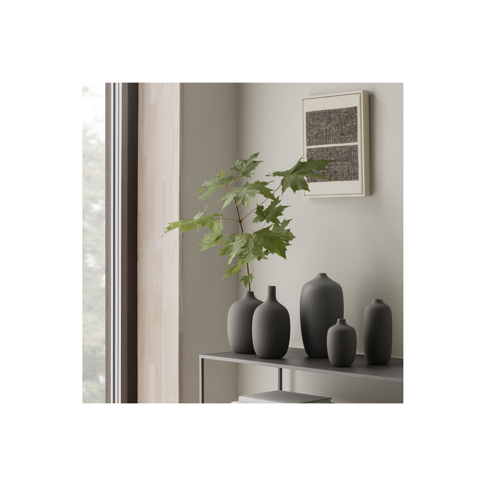 CEOLA Ceramic Table Vase 8.3'', Satellite Taupe