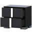 Table de chevet 2 tiroirs noire