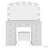 Luxurious Makeup Vanity with 10 Hollywood Bulbs, 3 Color Lighting Modes, Classic Dressing Table with Cushioned Stool and 9 Storage Drawers for Bedroom, White
