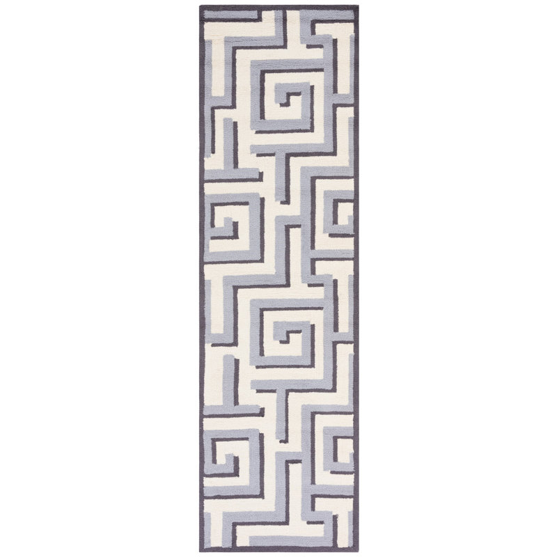 Naya Hand Hooked Performance Abstract Rug, Runner 2'3" x 8'
