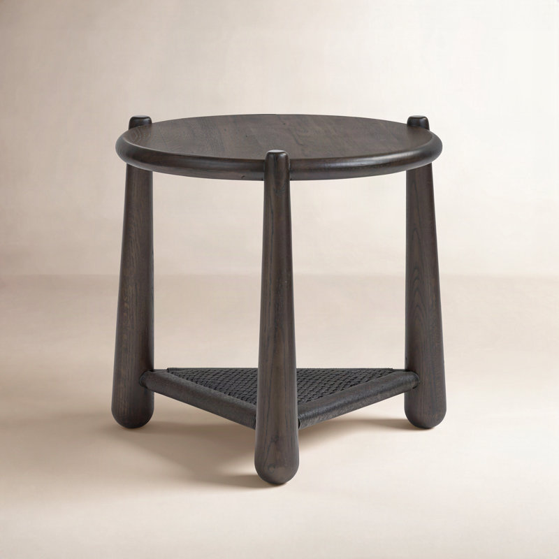 Salvador End Table, Smoked Black Oak/Black Rush