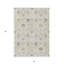 Tapis d'intérieur lavable oriental beige et gris ivoire 5 pi x 8 pi