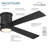 Falco 54" Led Flush Mount Ceiling Fan-116794732-116794731
