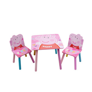 Peppa Pig Wooden Table & 2 Chairs Set  by Nixy Children
