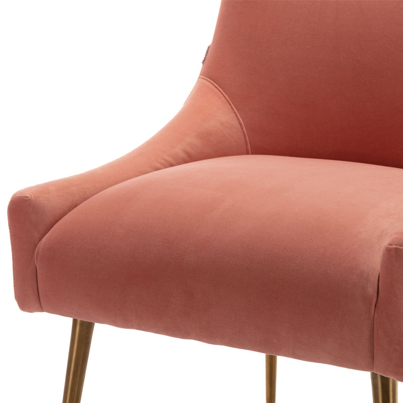 Chaise d'appoint en velours Magallanes, Rose