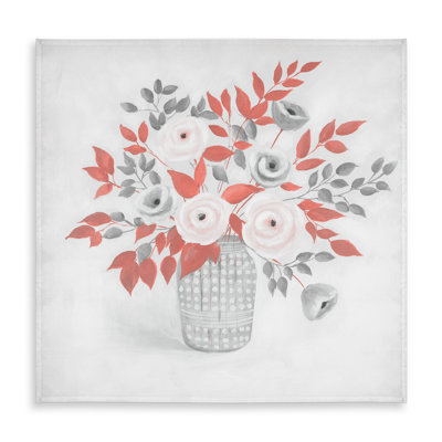 Leaves Coral Floral Botanical Tablecloth | Indoor/Outdoor Decor