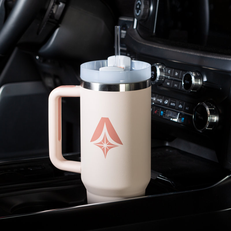 Tasse de voyage en acier inoxydable Pittman, Le cruchon isotherme sous vide de 40 oz inclus, Rose