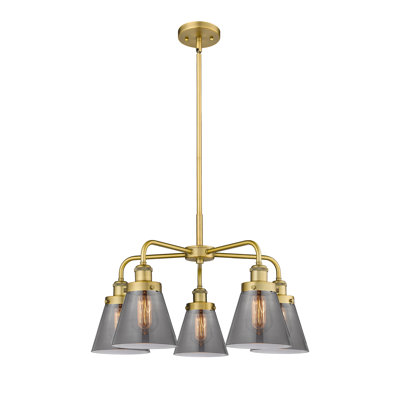 Lustre suspendu 5 lumières Cone