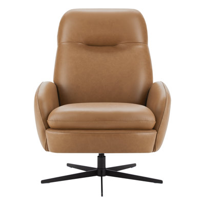 Danva Genuine Leather Swivel Recliner