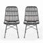 Modern Rattan & Metal Dining Chairs – Sleek Outdoor Seating Set-1084658002