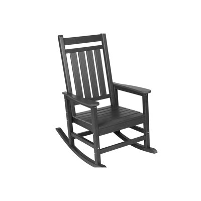 All Weather Rocking Chair With Side Table, Grey - Comfortable Armrest Design, 380lbs Capacity, 32.5"d X 25.9"w 41.7"h Table 300lbs