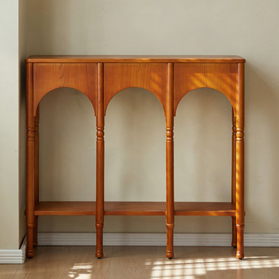 Console en bois de cerisier rétro
