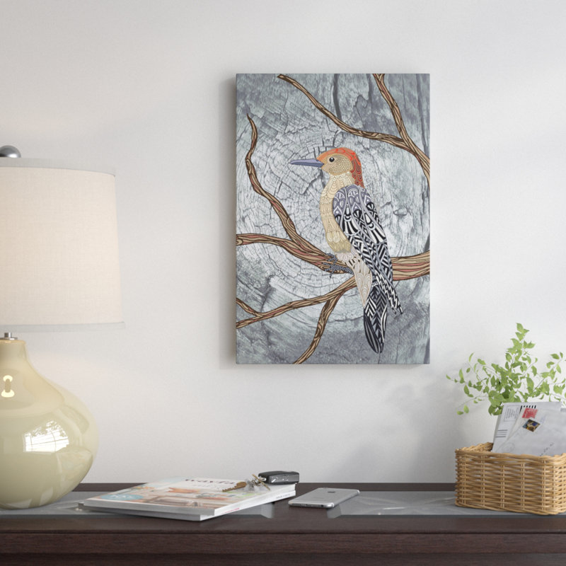 Woodpecker, impression sur toile tendue, H 12 po x l 8 po x P 0,75 po