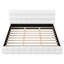 Très grand lit plateforme tapissier, blanc-97479380