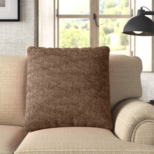 Kentin Geometric Shapes Cotton Throw Pillow Union Rustic Color: Brown