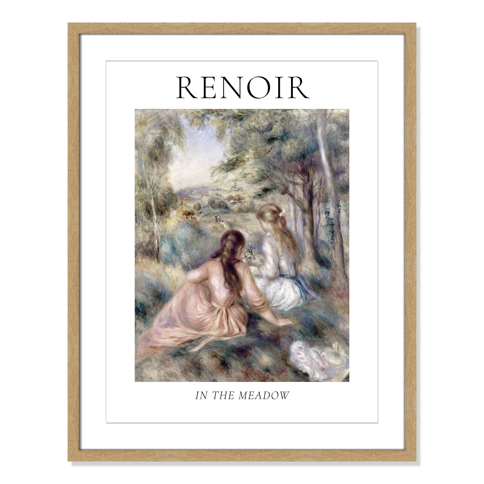 Old Masters Collection "In the Meadow" Print, Natural Single Picture Frame, Yes, 29.5" H x 23.5" W x 1.25" D