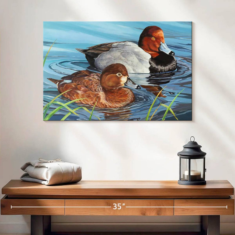 Redheads Ducks, 16" H x 24" W