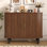 Armoire cannelée avec 6 porte-bouteilles et 3 porte-verres