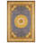 Girvin Yellow Gray Oriental Machine Printed Cotton Polyester Area Rug-1653302526
