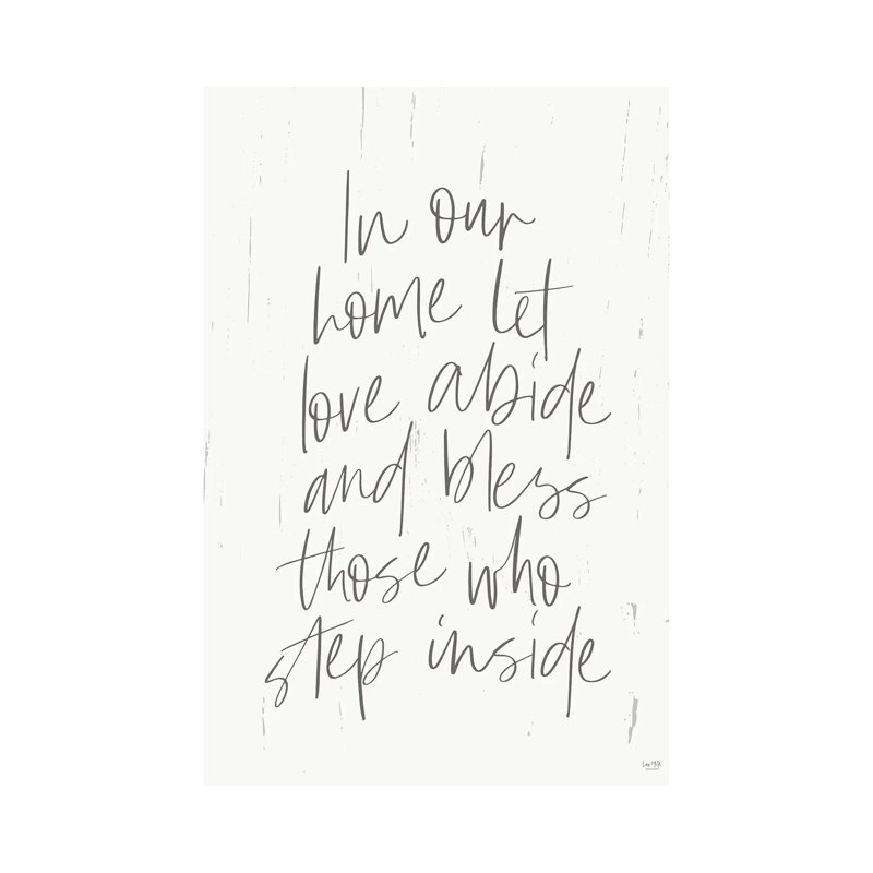 Let Love Abide by Lux + Me Designs - Wrapped Canvas Print, 66.04 cm H x 45.72 cm W x 3.175 cm D