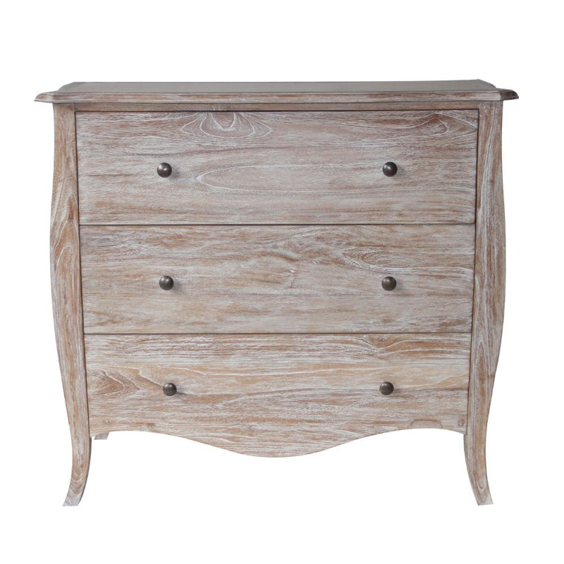 Santoro Solid Wood 110cm W 3 - Drawer Chest of Drawers