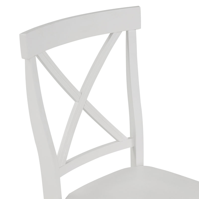 Kayelin 5 Pieces Dining Table Set Solid Wood Round Table with 4 Chairs, White