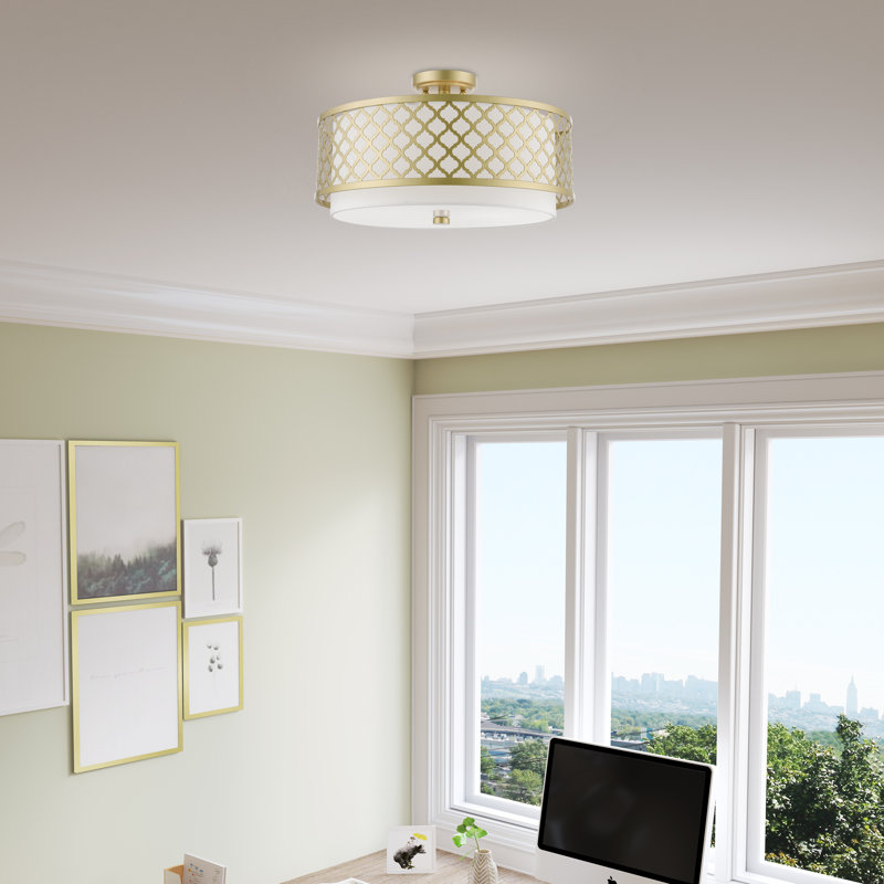Plafonnier semi-encastré 3 lumières 18,125 cm Kenrick