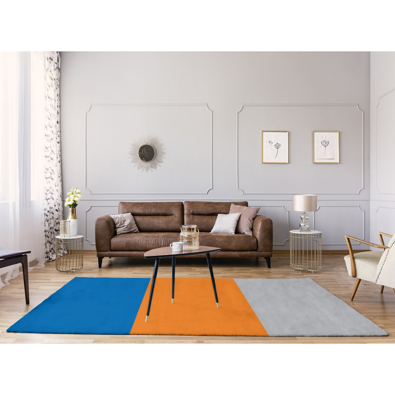 Chenille Striped Indoor Rug, Rectangle 4' x 6'