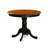 3 Piece Kitchen Table & Chairs Set Contains a Round Dining Room Table with Pedestal and 2 Solid Wood Seat Chairs, Black & Cherry-918391311-824058963-824058974