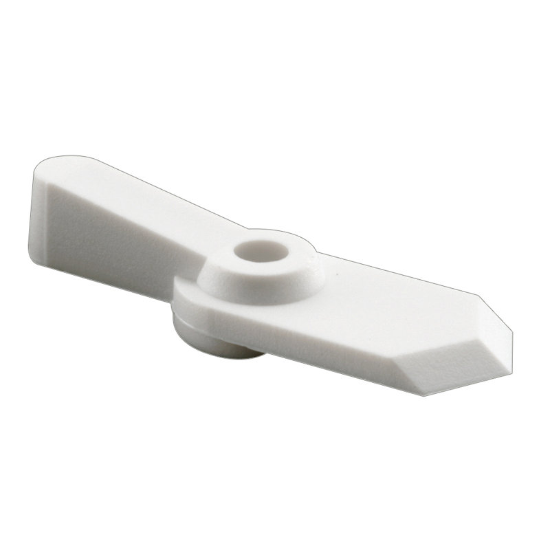 Loquet de pointeur Prime-Line, décalé de 1/16 po, portée de 5/8 po, plastique, blanc, 12 loquets avec vis