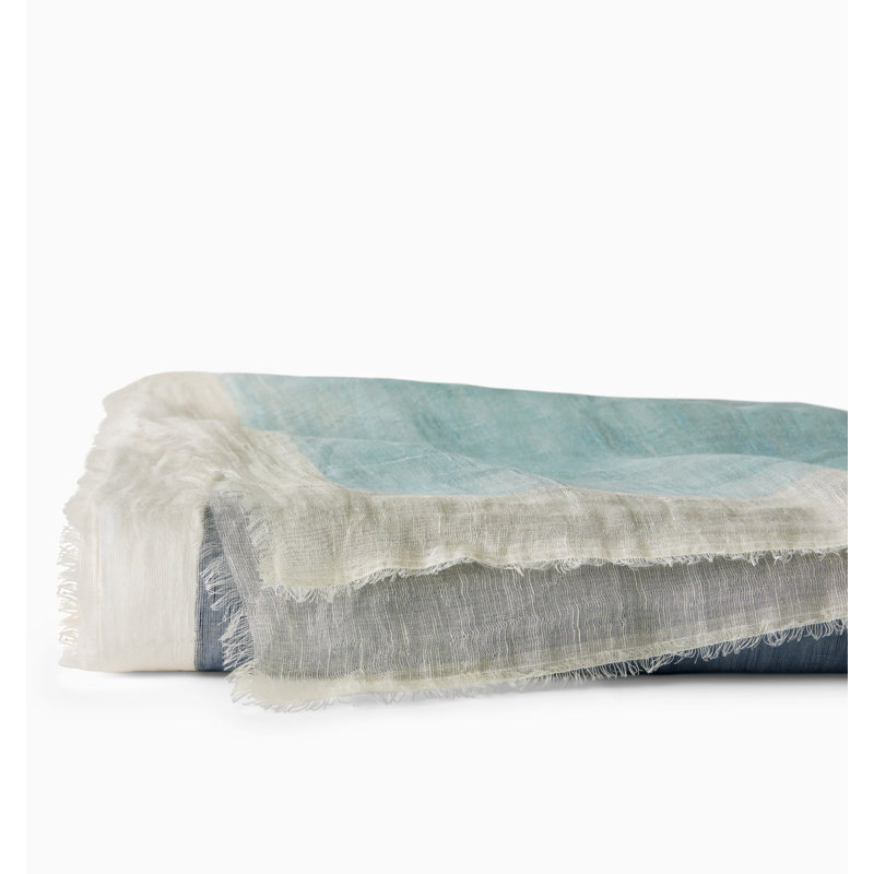 Pitura Geometric Throw Blanket, Navy/Aqua
