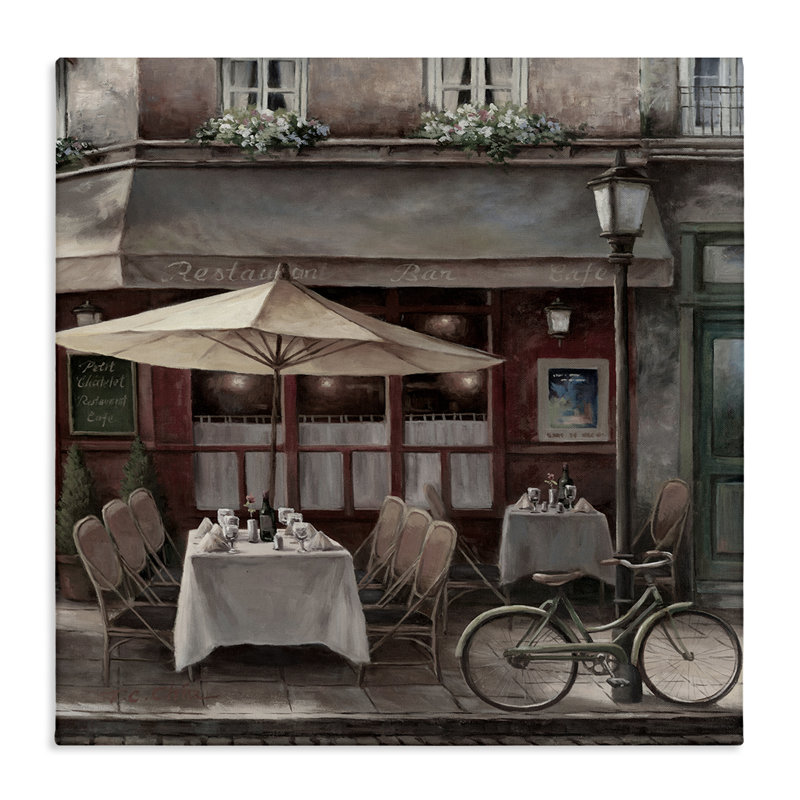 Art extérieur sur toile Bistro, design par T.C. Chiu, H 24 po x l 24 po