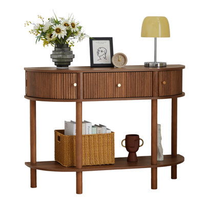 43.3'' Farmhouse Half Moon Console Table