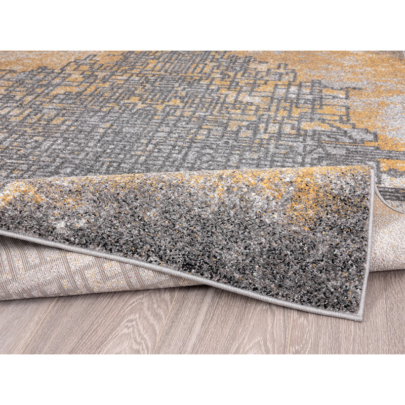 Genebern Abstract Indoor Rug, Rectangle 3' x 5'