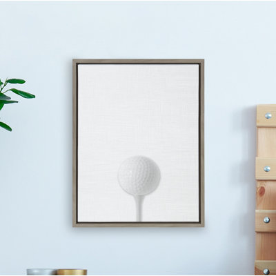 Golf Ball Portrait Framed Canvas Wall Art Print