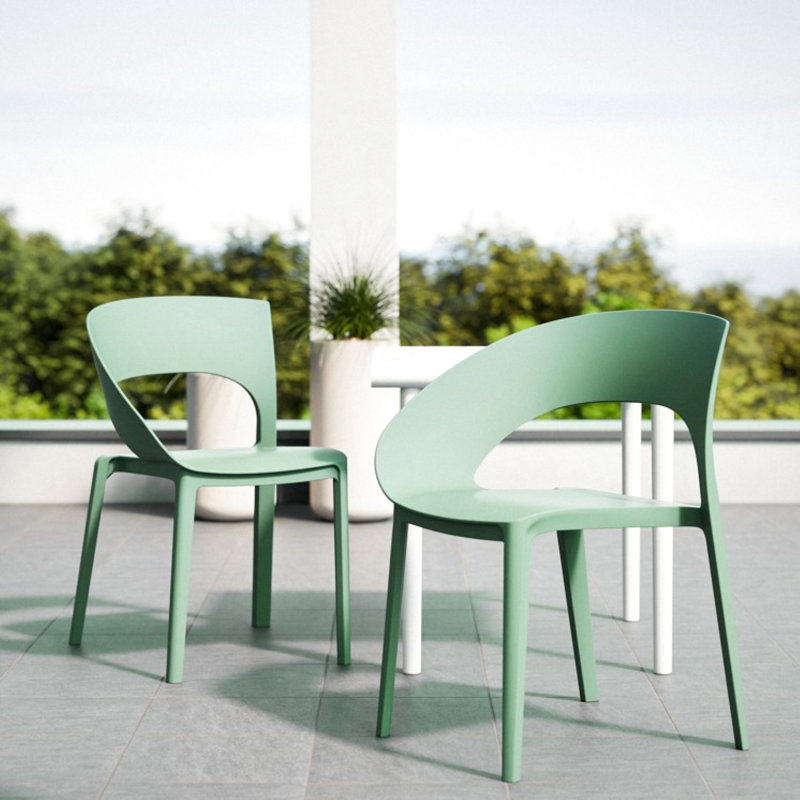 Single - Side Haze Polypropylene Chairs   Of 4  For Living Room, Dining Garden And Terrace, All Weather Durability, Lumbar Supporting , No Assembly Needed 4 Indoor Decorative Purposes, Water ,