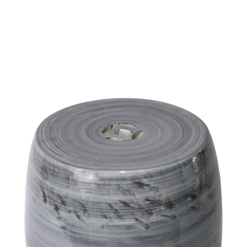 Tabouret de jardin en porcelaine, Gris fer