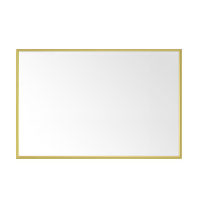 Miroir de salle de bain 72 po x 48 po avec cadre en verre Hd, convient à la chambre à coucher, au vestiaire et au meuble-lavabo rectangulaire en aluminium