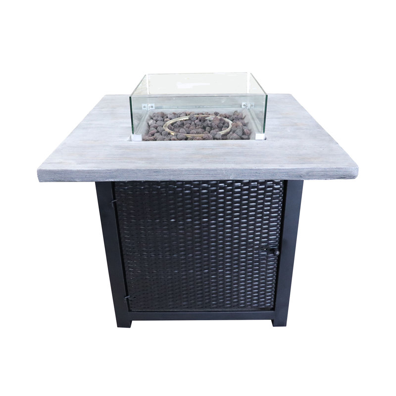 Hook Square Concrete Propane Smokeless Fire Pit
